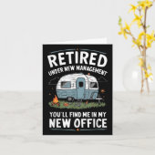Retirement Retired Funny Camper Camp Camping , Sma カード (黄色い花)