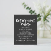 Retirement Rules Sign, Retirement Gift Sign (スタンド正面)