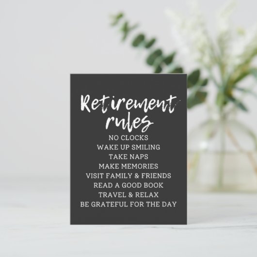 Retirement Rules Sign, Retirement Gift Sign (スタンド正面)