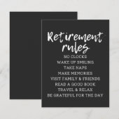 Retirement Rules Sign, Retirement Gift Sign (正面/裏面)