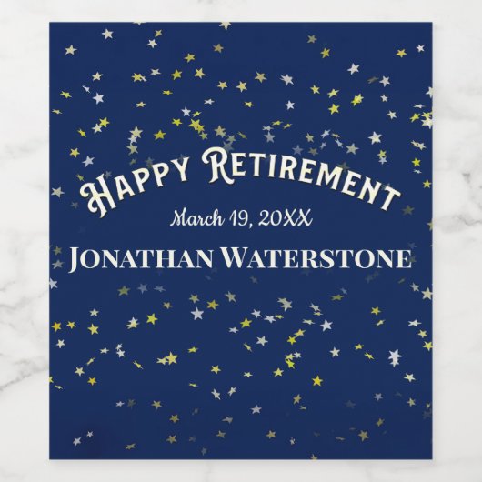 Retirement Star ワインラベル (シングルラベル)