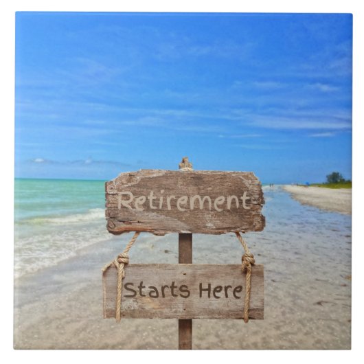 Retirement Starts Here! Sanibel Island Beach タイル (正面)