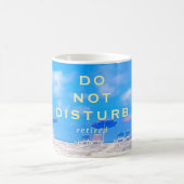 Retirement Summer Beach Blue White Gift コーヒーマグカップ (中央)