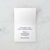 Retirement Thank You Sailboat Sunset サンキューカード (内部)