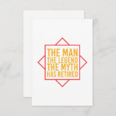 Retirement The Man The Myth The Legend has retired 出欠カード (正面/裏面)