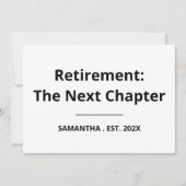 Retirement: The Next Chapter Funny Retirement Card カード (正面)