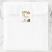 Retirement Travel Adventure Awaits Globe  スクエアシール (バッグ)