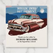 Retirement Travel Retro Classic Car Theme  フェイバータグ (裏面)