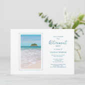 Retirement Tropical Beach Themed Party Invitation 招待状 (スタンド正面)