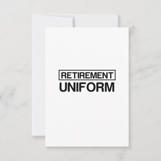 RETIREMENT UNIFORM サンキューカード (正面)