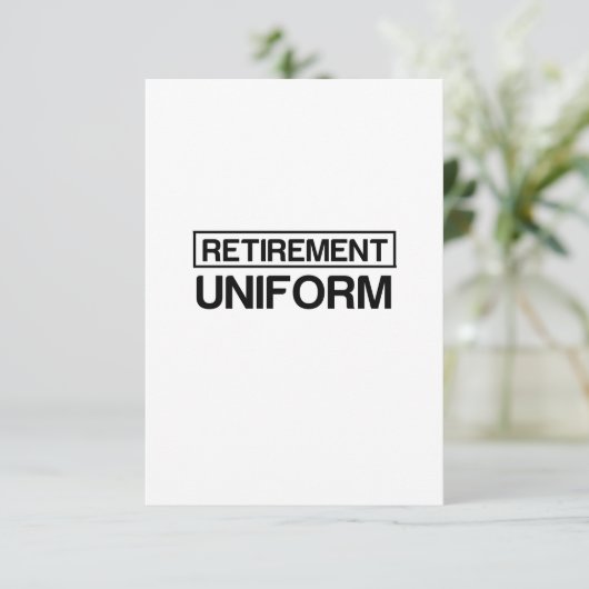 RETIREMENT UNIFORM サンキューカード (スタンド正面)