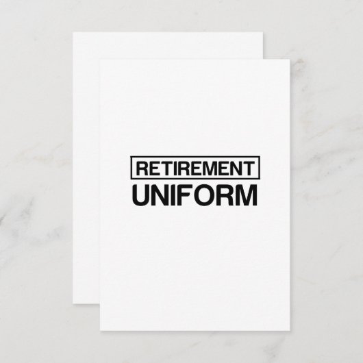 RETIREMENT UNIFORM サンキューカード (正面/裏面)