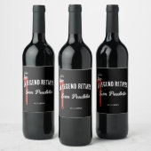 Retirement Wine Label For A Plumber ワインラベル (ボトル)
