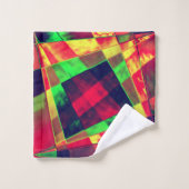 Retngulos e quadrados coloridos, inclinados. バスタオルセット (ウォッシュタオル)