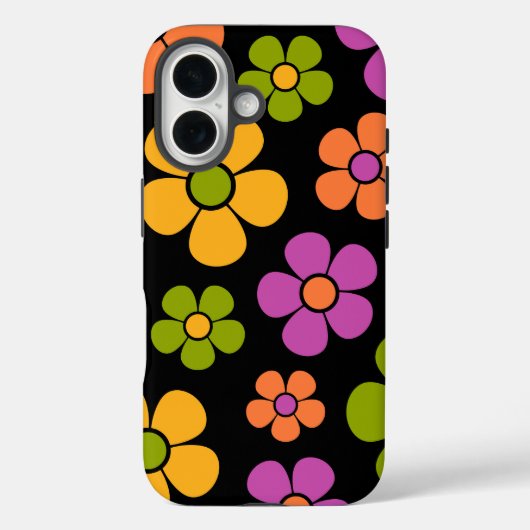Reto 1960sスタイル中花モダン柄 Case-Mate iPhoneケース (裏面)