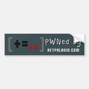 RetPaladin.com -バンパーステッカー-ゲーマー バンパーステッカー