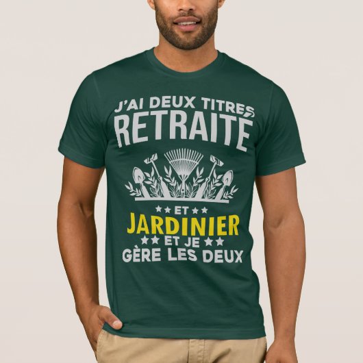 Retraité et jardinier 2 tシャツ (正面)