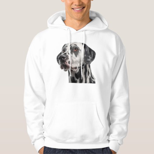 Retrato close-up de um cão dálmata adulto Moletom パーカ (正面)