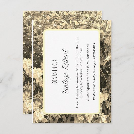 Retreat invitation (正面/裏面)