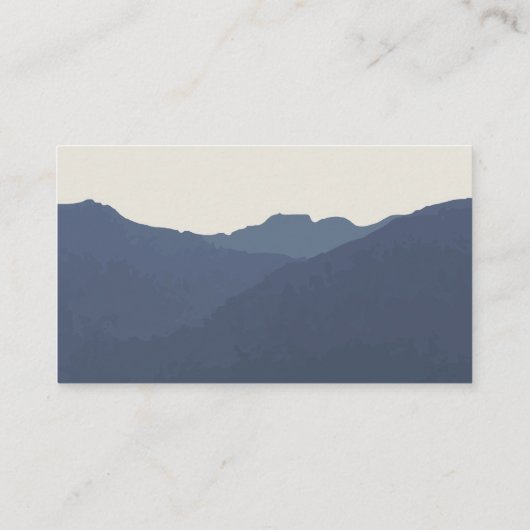 Retreat to the Mountains Webサイトカードの挿入 名刺 (裏面)