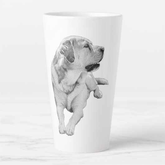 Retriever Reverie, Soft Shaded カフェラテマグ (正面)