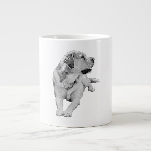 Retriever Reverie, Soft Shaded ジャンボコーヒーマグカップ (正面)