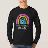 Retro 100 Days Of Making A Difference 100th Day Of Tシャツ (正面)