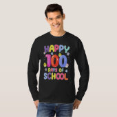 Retro 100th Day Of School Teachers Kids Child Happ Tシャツ (正面フル)