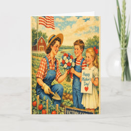 Retro 1940s Style Mother's Day Card カード