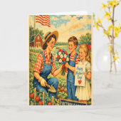 Retro 1940s Style Mother's Day Card カード (黄色い花)