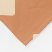 Retro 1950s Art Diamonds Brown Orange フリースブランケット (角)