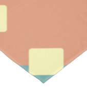 Retro 1950s Art Diamonds Teal Orange テーブルクロス (アングル)