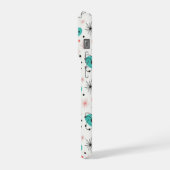 Retro 1950s Atomic Starburst & Orbiting Atoms(L) iPhoneケース (左側面)