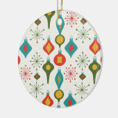 Retro 1950s Baubles Pattern Christmas Decor セラミックオーナメント (左)