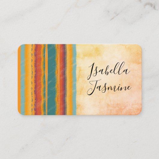 Retro, 1950's, Colors, Orange, Old,  business card 名刺 (正面)