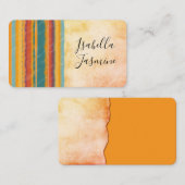 Retro, 1950's, Colors, Orange, Old,  business card 名刺 (正面/裏面)