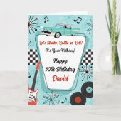Retro 1950's Diner Birthday カード (正面)