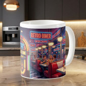 Retro 1950s Diner Neon コーヒーマグカップ
