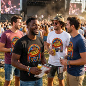 Retro 1950s Diner - Neon Jukebox Hot Dog トライブレンドTシャツ