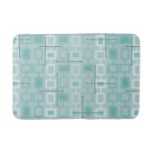 Retro 1950s Geometric Pattern Mint バスマット (正面)