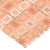 Retro 1950s Geometric Pattern Orange ショートテーブルランナー (コーナー)
