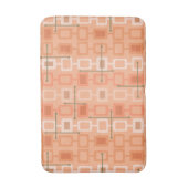 Retro 1950s Geometric Pattern Orange バスマット (正面縦)