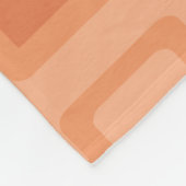 Retro 1950s Geometric Pattern Orange フリースブランケット (角)
