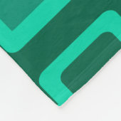 Retro 1950s Geometric Pattern Turquoise フリースブランケット (角)