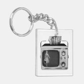 Retro 1950s Portable TV Mid-Century キーホルダー (正面左)