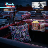 Retro 1950s Rock 'n' Roll Diner クッション