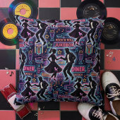 Retro 1950s Rock 'n' Roll Diner クッション