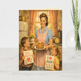 Retro 1950s-Style Mother's Day Greeting Card カード