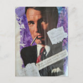 Retro 1960s era smoker man heath danger collage ポストカード (正面)