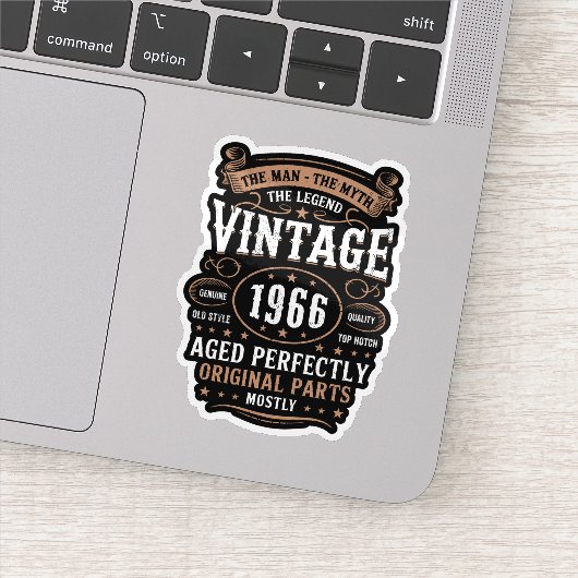 Retro 1966 Birthday The Man The Legend 60th Bday シール (詳細)